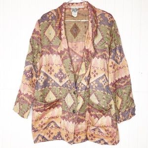 Vintage Southwest Oversized Flannel Blazer